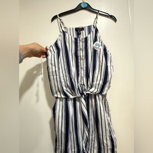 Primark Navy and White Striped Kids Romper